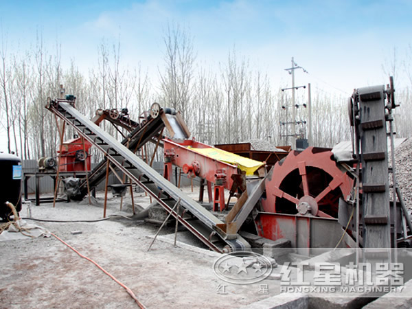 濕式制砂生產線現(xiàn)場圖