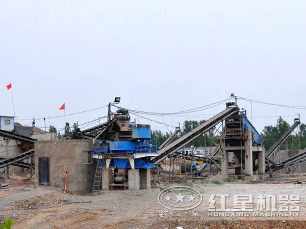 制砂設備投用現場