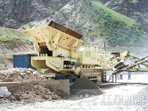 移動制砂機工作現場