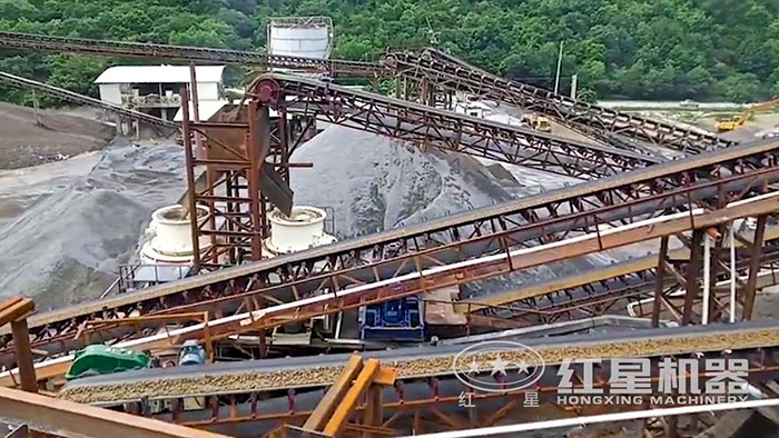 兩種機制砂來源的制砂生產線