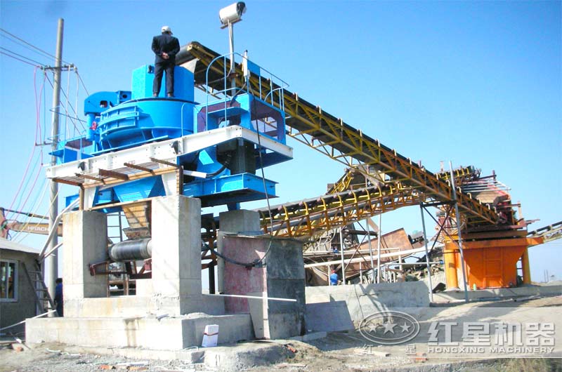 制砂機工作現場