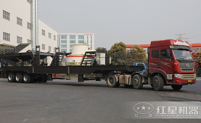 輪胎移動制砂機發往河北地區中