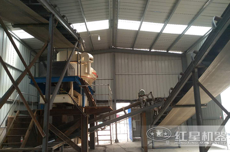 室內制砂生產現場