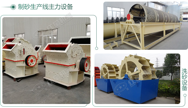 時產40T河卵石制砂生產的主要設備 時產40T河卵石制砂生產的主要設備