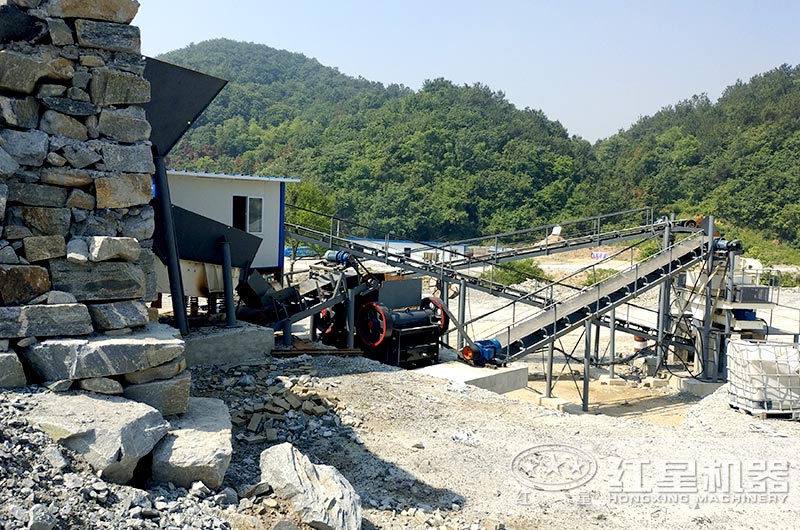 時產50噸制砂設備生產線現場