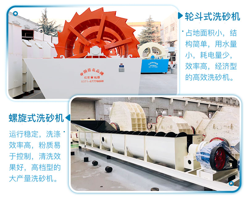 螺旋洗石機和輪斗式洗石機優勢對比