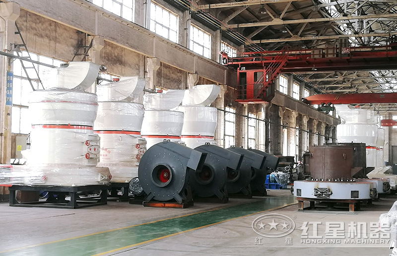 紅星機器磨粉機車間實拍，全部是自主生產